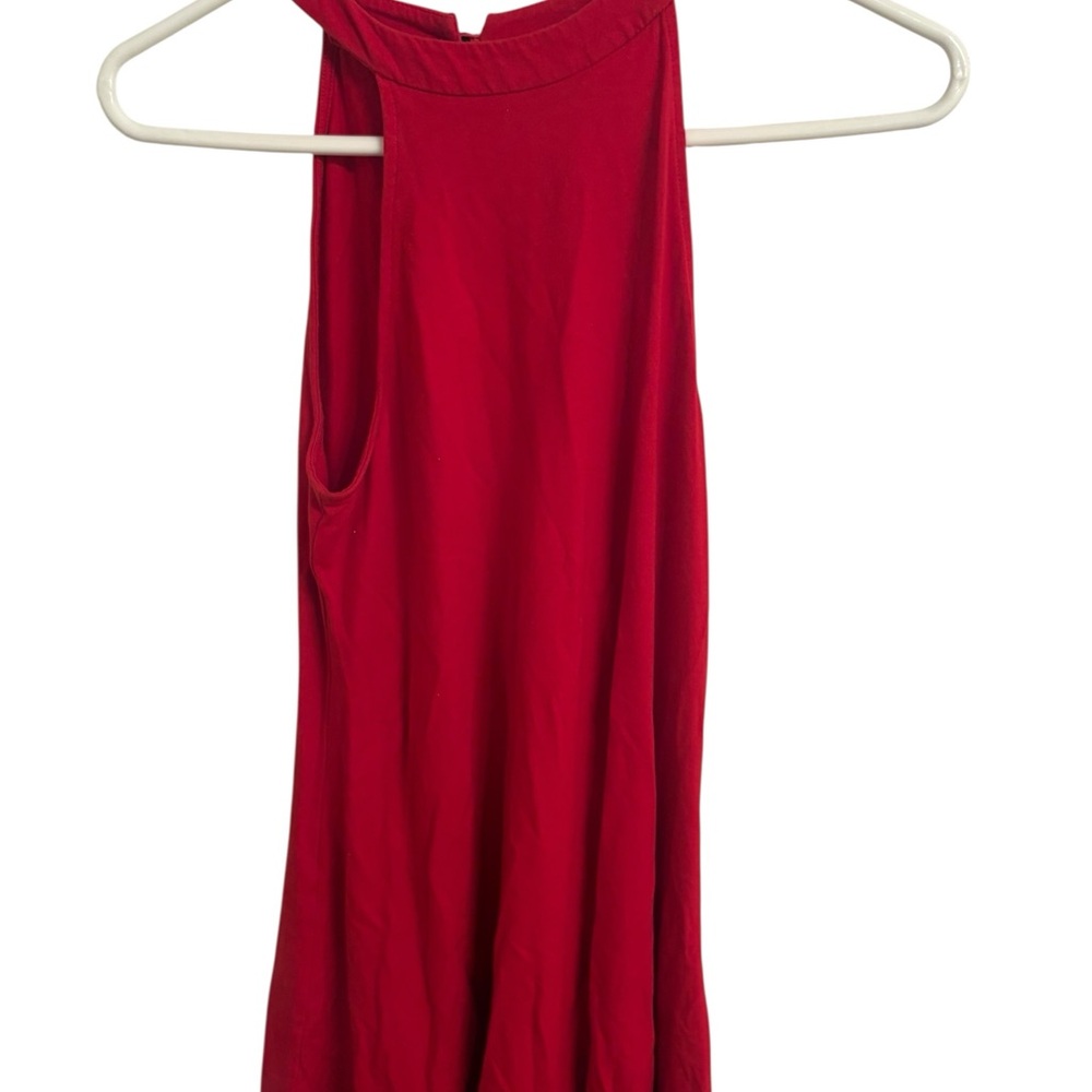 Express Red Sleeveless Midi Dress